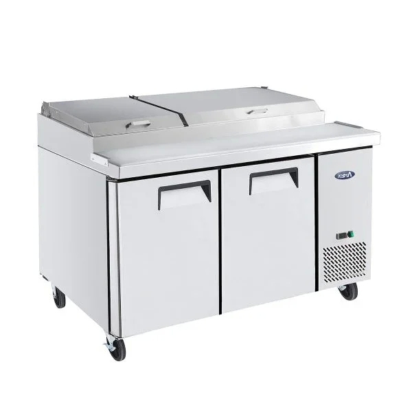 ATOSA 67" Refrigerated Pizza Prep Table with 9 x 1/3 size stainless steel pan MPF8202GR