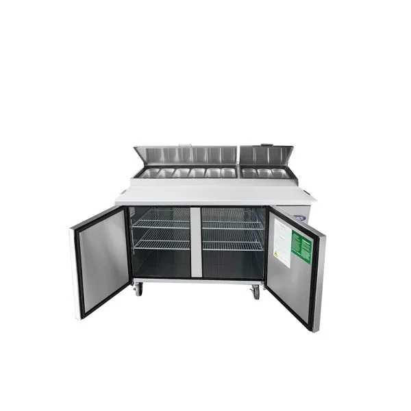 ATOSA 67" Refrigerated Pizza Prep Table with 9 x 1/3 size stainless steel pan MPF8202GR