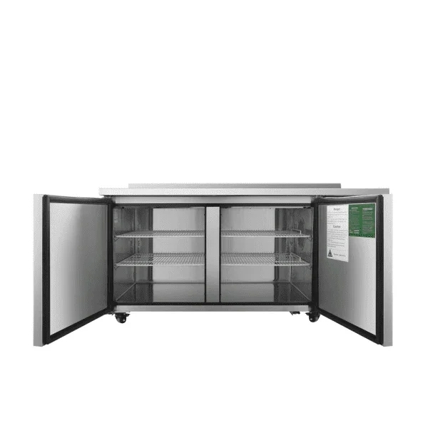 ATOSA 67" Right Side Mount Hinged Solid 2 door Worktop cooler with backsplash MGF67GR 