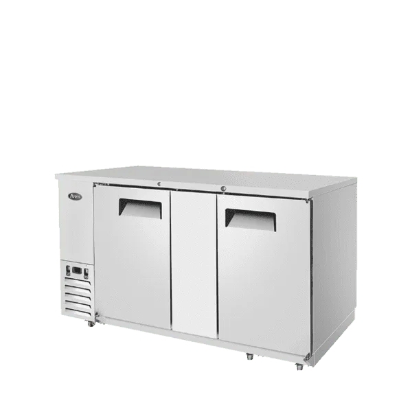 ATOSA 69" Stainless Steel Hinged Solid 2 Door Back Bar Cooler MBB69GR 