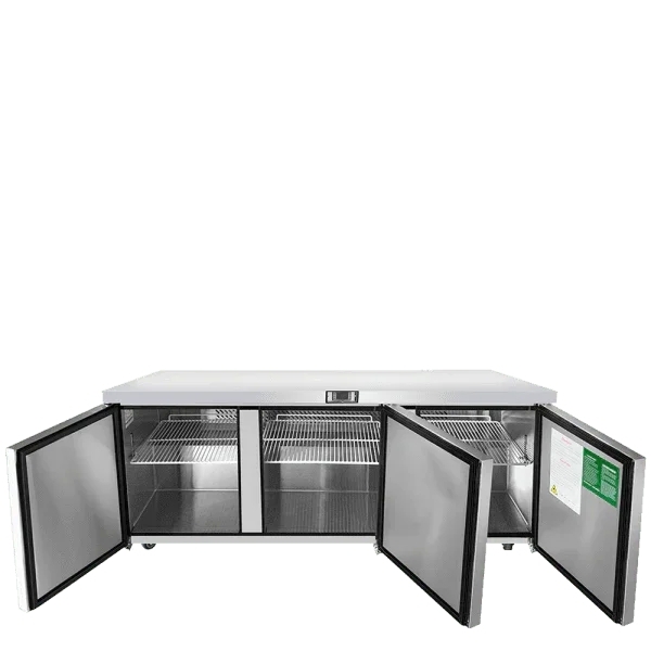 ATOSA  72" Stainless Steel Hinged Solid 3 Door Undercounter Cooler MGF8404GR