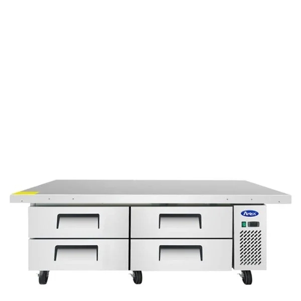 ATOSA 76" Refrigerated 4 Drawer Chef Base, Extended Top MGF8454GR