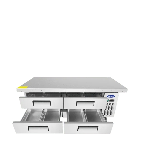 ATOSA 76" Refrigerated 4 Drawer Chef Base, Extended Top MGF8454GR