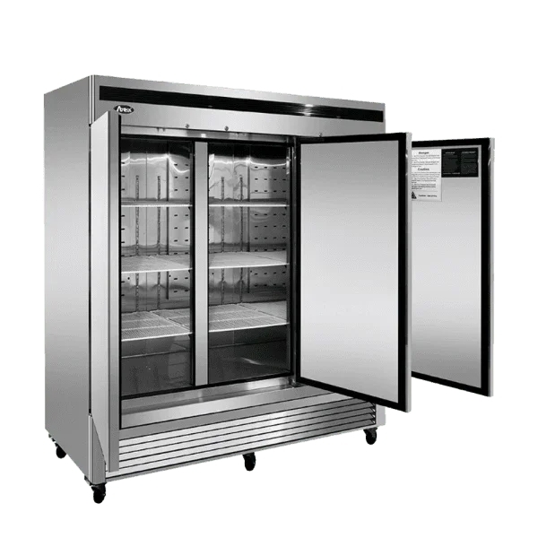 Atosa 81" Stainless Steel Hinged Glass 3 Door Cooler MCF8708GR