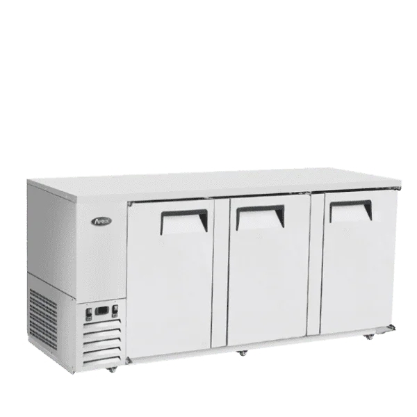 ATOSA 90" Stainless Steel Hinged Solid 3 Door Back Bar Cooler MBB90GR 