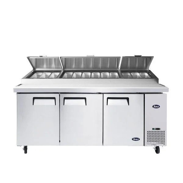 ATOSA 93" Refrigerated Pizza Prep Table with 12 x 1/3 size stainless steel pan MPF8203GR