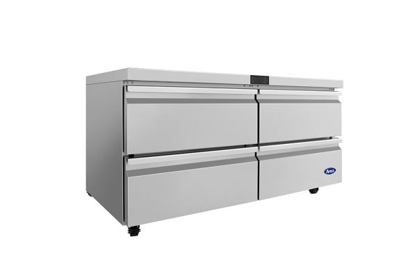 ATOSA AUR60D4 60" Stainless Steel 4 Drawers Under Counter Cooler