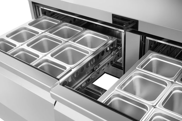 ATOSA AUR60D4 60" Stainless Steel 4 Drawers Under Counter Cooler