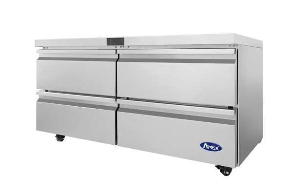 ATOSA AUR60D4 60" Stainless Steel 4 Drawers Under Counter Cooler