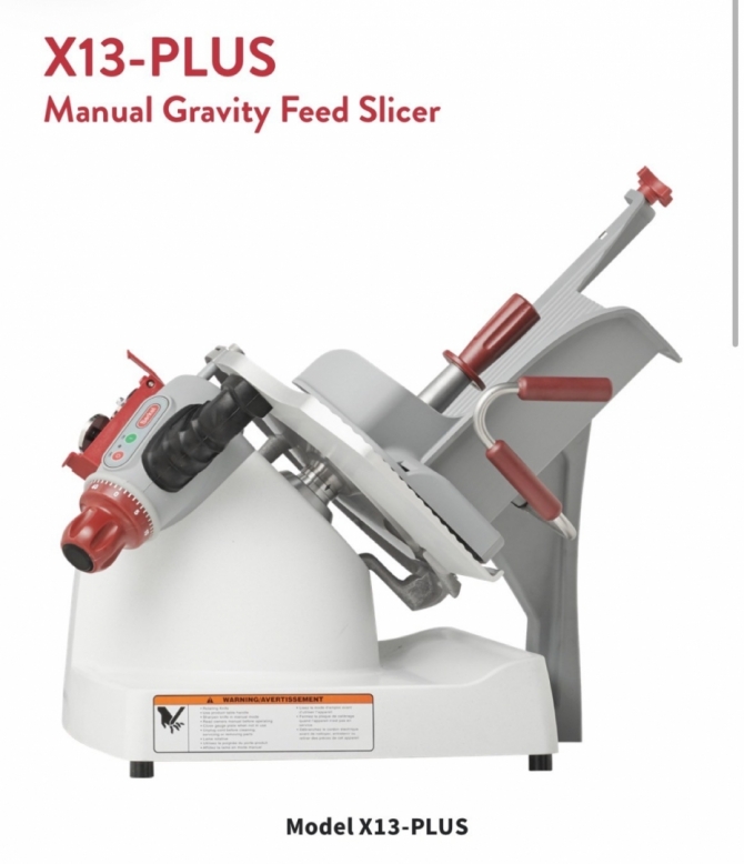 Berkel X13-Plus Gravity Feed 13" Blade Meat Slicer - Electric Manual Slicer