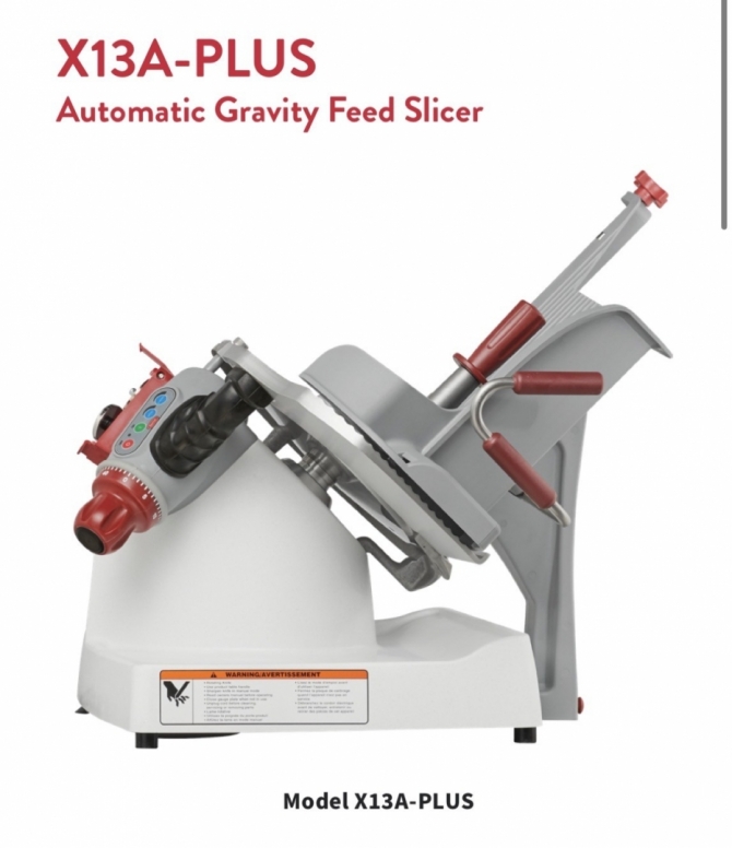Berkel X13A-Plus Gravity Feed 13" Blade Meat Slicer - Electric Automatic Slicer