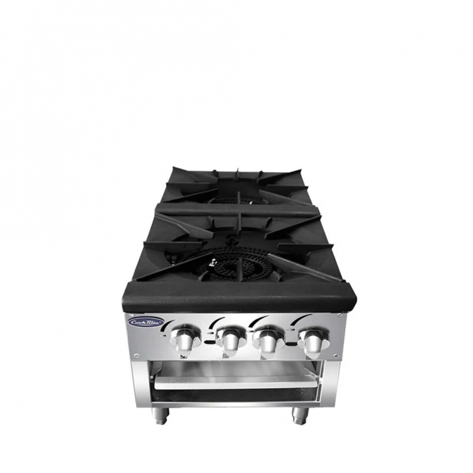 Cook Rite ATSP-18-2L 40" Lowprofile Gas 2-Burner Double Stock Pot Range