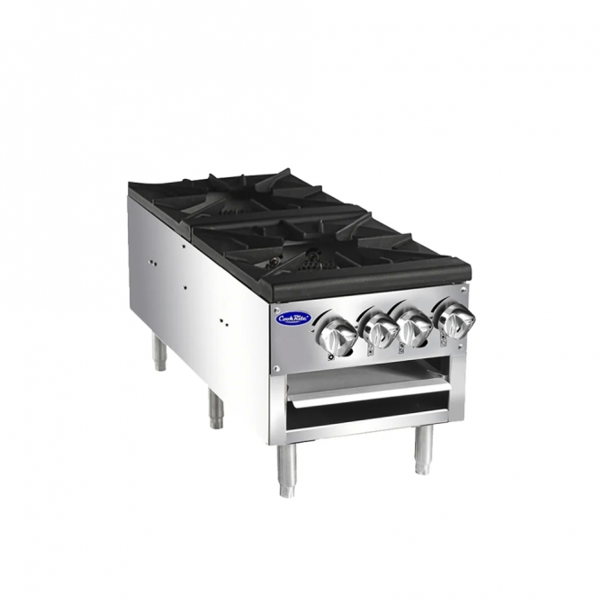 Cook Rite ATSP-18-2L 40" Lowprofile Gas 2-Burner Double Stock Pot Range