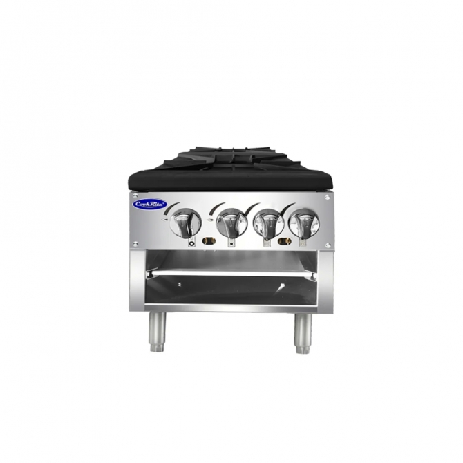 Cook Rite ATSP-18-2L 40" Lowprofile Gas 2-Burner Double Stock Pot Range
