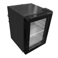 EFI C1-21GDCT Black Exterior Counter Top Right Hinged Single Glass Door Cooler