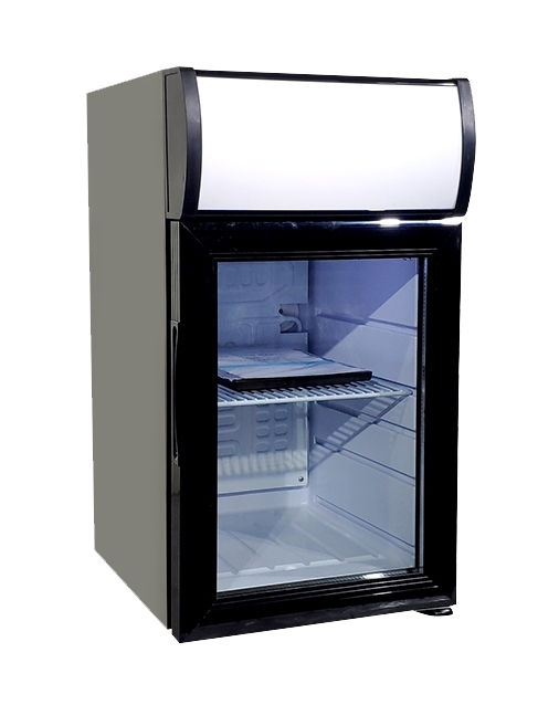 EFI C1-21GDCT-L Black Exterior Counter Top Right Hinged Single Glass Door Cooler