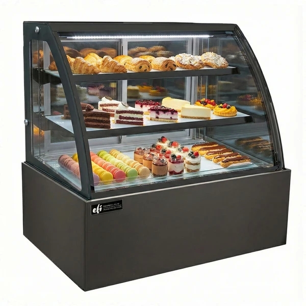 EFI CGCM-5947 60" Curved Glass Refrigerated Display Cooler / Case
