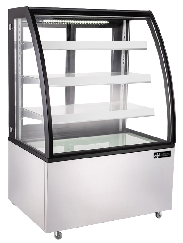 EFI CGCM-7356 73" Curved Glass Refrigerated Display Cooler / Case