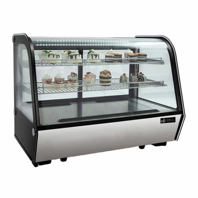 EFI CGCM-CT-3427 35" Front Curved Glass Refrigerated Countertop Display Cooler / Case