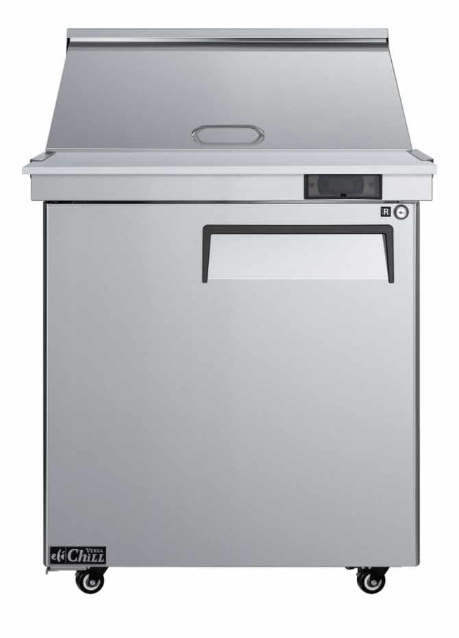 EFI CMDR1-27VC-L 27" Stainless Steel Left Hinged Solid Door Stainless Steel Mega Top Prep Cooler