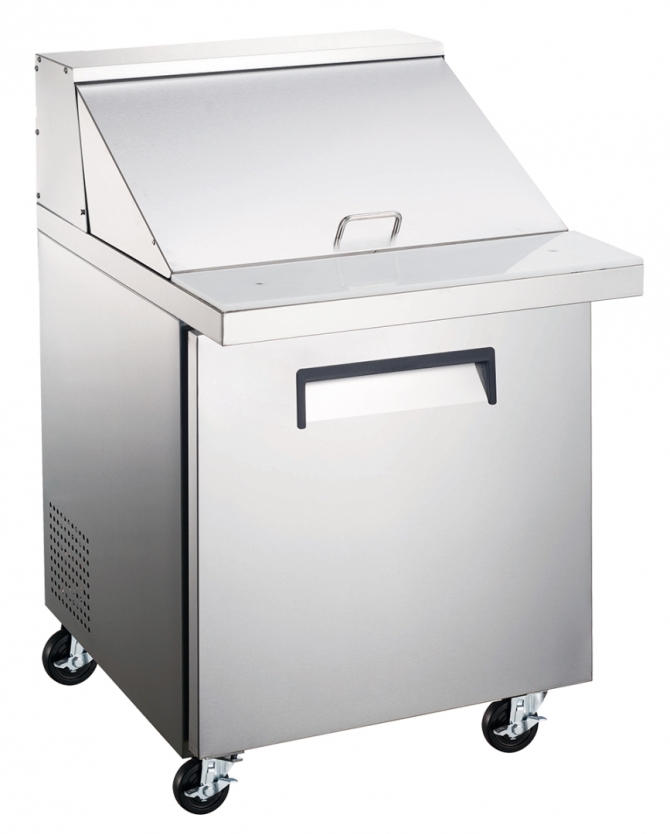 EFI CMDR1-27VCX-L 27" Stainless Steel Left Hinged Solid Door Stainless Steel Mega Top Prep Cooler