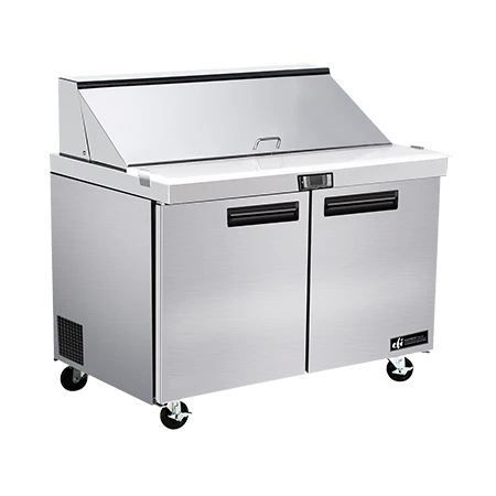 EFI CMDR2-48VC 48" Stainless Steel 2 Doors Mega Top Prep Cooler