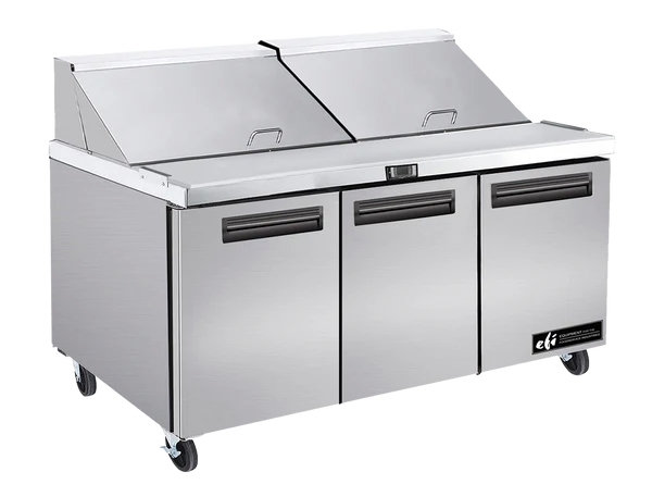 EFI CMDR3-72VC 72" Stainless Steel 3 Doors Mega Top Prep Cooler
