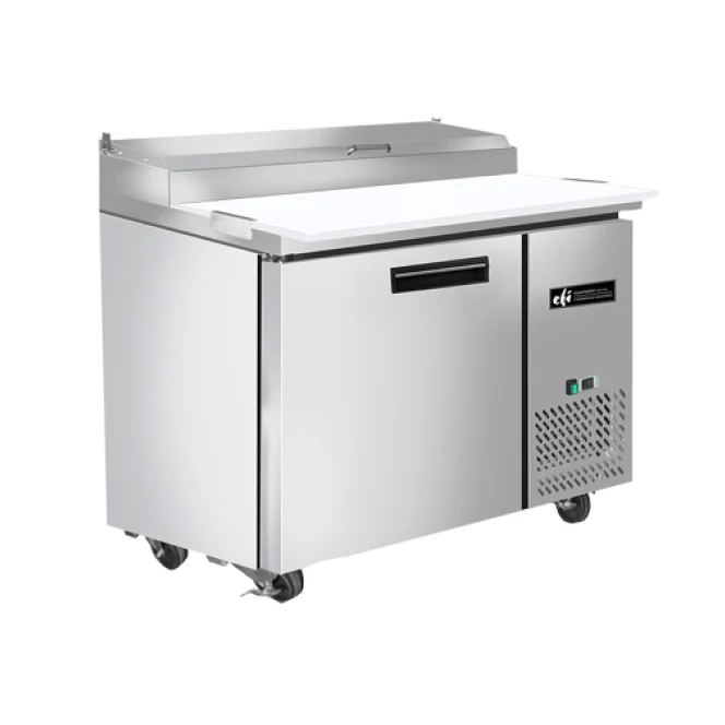 EFI CPDR1-44VC-L 44" Left Hinge Solid Stainless Steel Door Pizza Prep Cooler