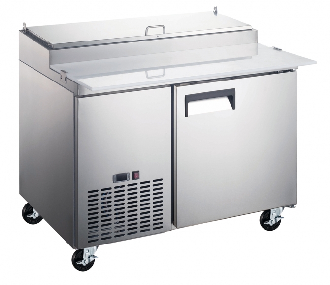 EFI CPDR1-44VCX 44" Right Hinge Solid Stainless Steel Door Pizza Prep Cooler