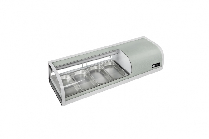 EFI CSCM-4713 46" Right Side Condenser Curved Glass Refrigerated Sushi Case Display Cooler