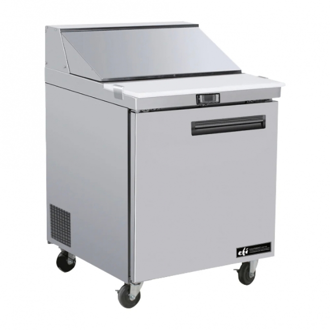 EFI CSDR1-27VC-L 27" Stainless Steel Left hinged Solid 1 Door Prep Cooler Salad / Sandwich Table