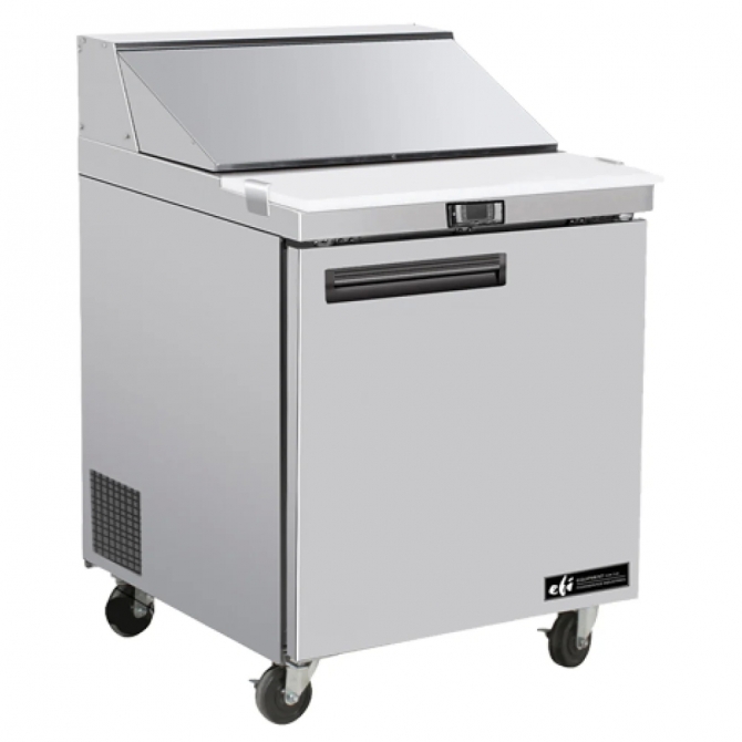EFI CSDR1-27VC-R 27" Stainless Steel Right hinged Solid 1 Door Prep Cooler Salad / Sandwich Table