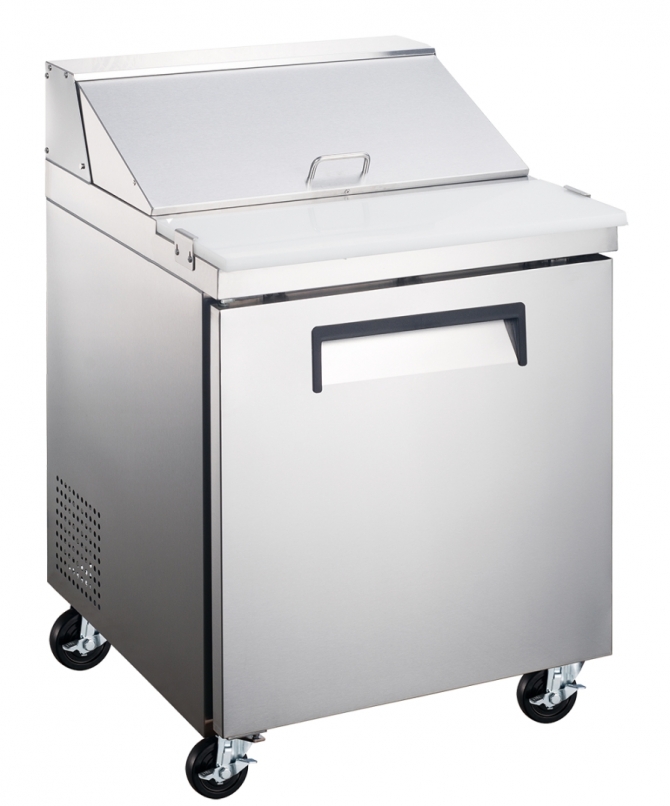EFI CSDR1-27VCX-L 27" Stainless Steel LEFT hinged Solid 1 Door Prep Cooler Salad / Sandwich Table