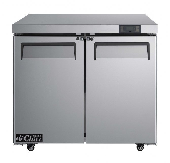EFI CUDR2-36VC 36" Stainless Steel Hinged Solid 2 Doors Undercounter Cooler