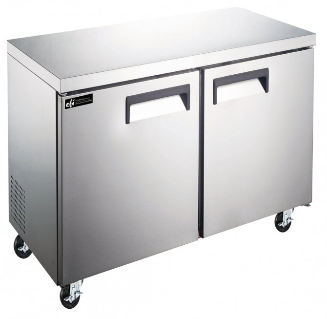 EFI CUDR2-36VCX 36" Stainless Steel Hinged Solid 2 Doors Undercounter Cooler