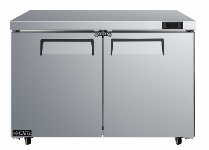 EFI CUDR2-48VC 48" Stainless Steel Hinged Solid 2 Doors Undercounter Cooler