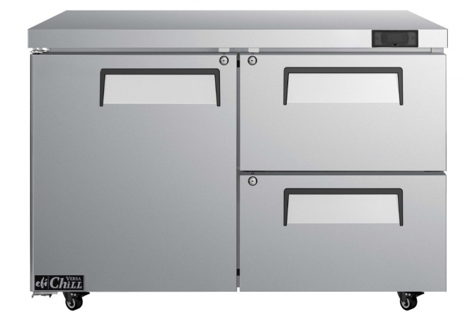 EFI CUDW2-48VC 48" 2-Drawers with 1 Door Left Hinged Solid Stainless Steel Undercounter Cooler