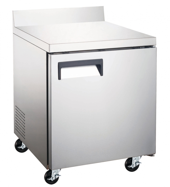 EFI CWDR1-27VCX-R 27" Stainless Steel Left Hinged Solid 1 Door Worktop Cooler with Backsplash