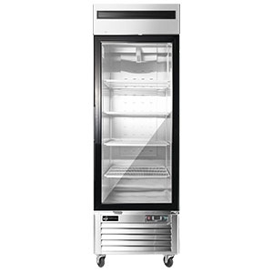 EFI F1-27GDSVC 27" Stainless Steel Right Hinged Glass 1 Door Freezer Reach In Bottom-Mount