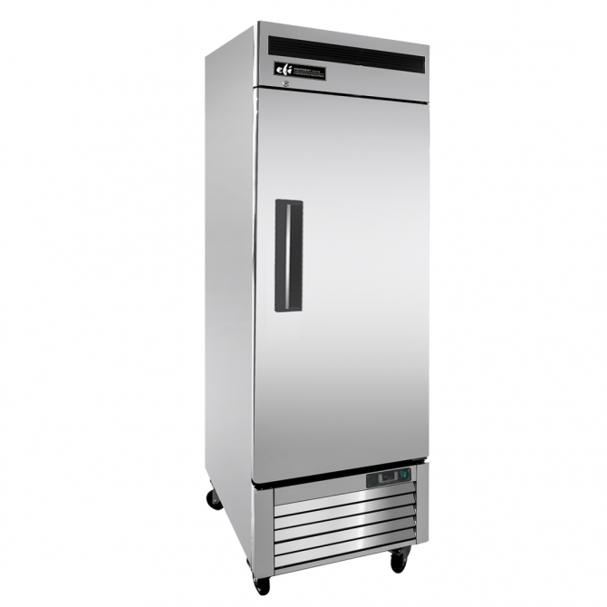EFI F1-27VC 27" Stainless Steel Exterior Right Hinged Solid 1 Door Freezer Reach In Bottom-Mount