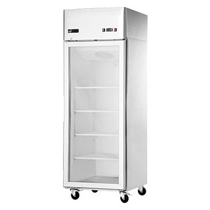EFI F1-29GDSVC 29" Stainless Steel Right Hinged Glass 1 Door Freezer Reach In Top Mount