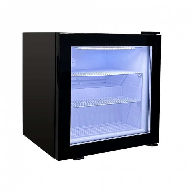 EFI F1-55GDCT 23.4" Black Exterior Right Hinged Glass 1 Door Countertop Freezer