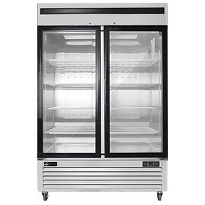 EFI F2-54GDSVC 54" Stainless Steel Hinged Glass 2-Doors Reach In Freezer Bottom Mount
