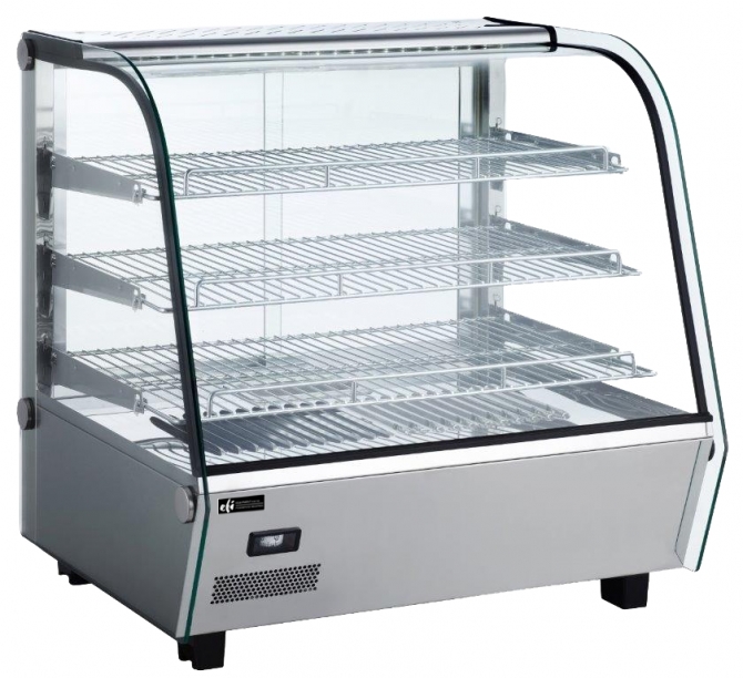 EFI HGCM-CT-2727-WH 27" Curved Glass Heated Countertop Display Warmer
