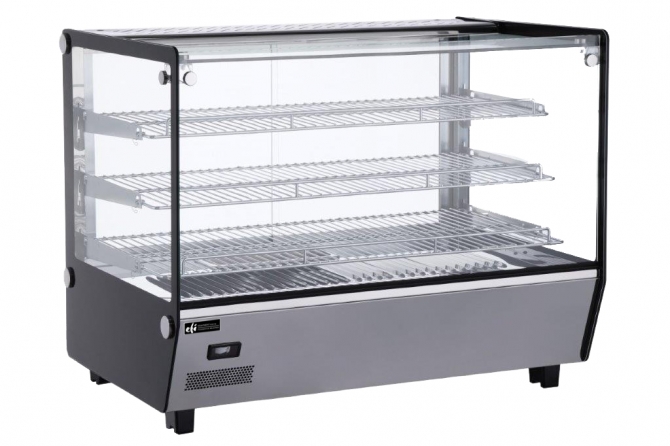 EFI HGSM-CT-3427-WH 34" Square Front Glass Heated Countertop Display Warmer