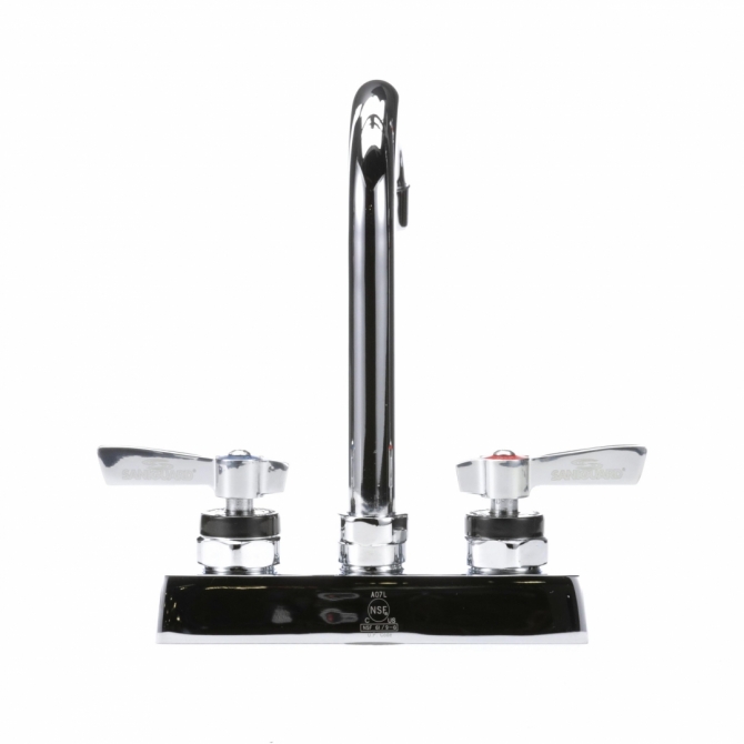 Encore® KL41-4000-SE1Z Deck Mount Faucet 4" OC with 3-1/2" Rigid Gooseneck Spout