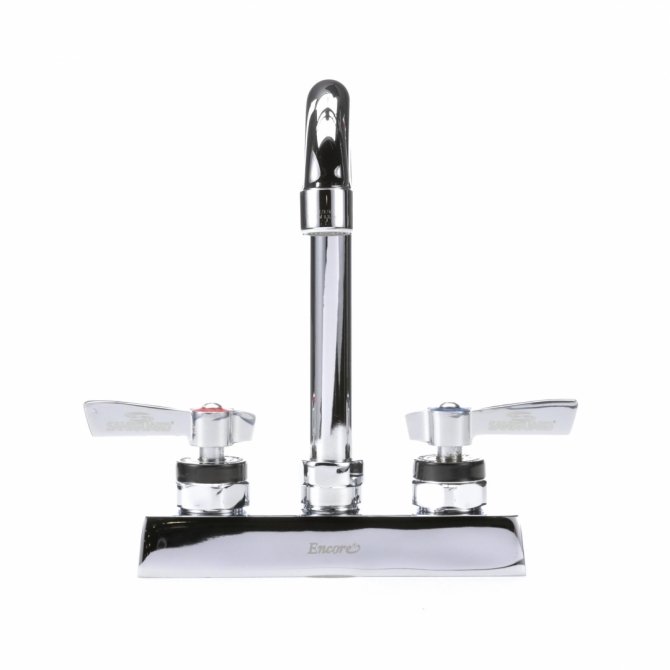 Encore® KL41-4000-SE1Z Deck Mount Faucet 4" OC with 3-1/2" Rigid Gooseneck Spout