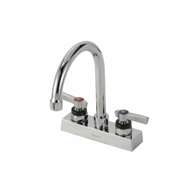 Encore® KL41-4002-SE1Z Deck Mount Faucet 4" OC with 6-1/2" Swivel Gooseneck Spout with Lever Handles