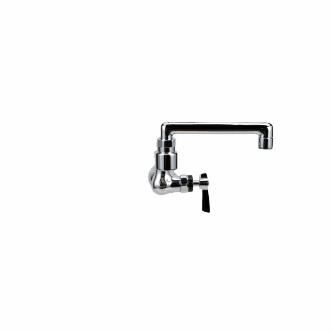 Encore® KL70-9113-DP1 Brass Chrome Plated Single Wall Mount Faucet Ceramic Valves with 13" Swivel Spout with Pot Filler End