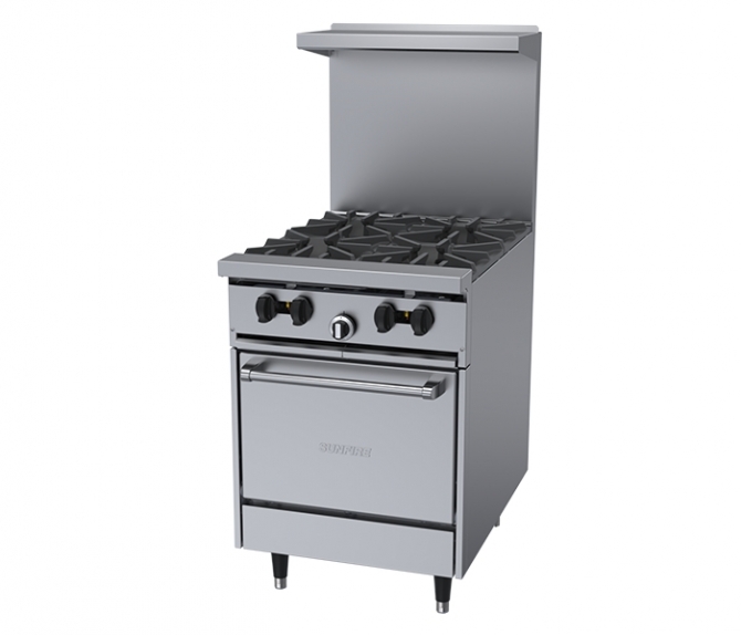 Garland X24-4L SunFire 24" 4 Burners Range with 1 Spacer Oven
